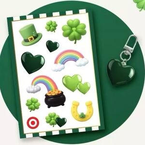 Two St. Patrick Day Sticker Sheet & Keychain Target